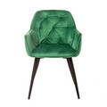 Scaun Cherry, Homla, 63x57x84 cm, metal/catifea din poliester, verde