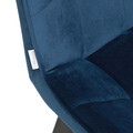 Scaun Colin, Homla, 53x51x83 cm, metal/MDF/velur, albastru