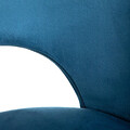 Scaun Tercio, Homla, 55x47x77 cm, metal/catifea din poliester, albastru