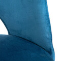 Scaun Tercio, Homla, 55x47x77 cm, metal/catifea din poliester, albastru