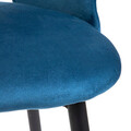 Scaun Tercio, Homla, 55x47x77 cm, metal/catifea din poliester, albastru