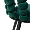Scaun Bubble Beam, Homla, 56.5x52x87 cm, metal/catifea din poliester, verde/negru
