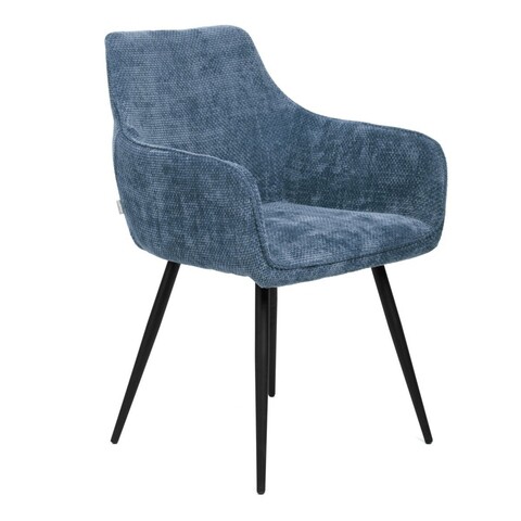 Scaun Satori Pop, Homla, 59x57x84 cm, MDF/metal/poliester, albastru