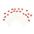 Set bete pentru gustari model capsuni si pepene Mimi, Homla, 20 bucati, lemn, multicolor