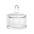 Recipient cu capac pentru biscuiti Barrel, Homla, 13x9.5 cm, sticla, transparent