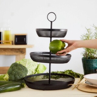 Negru, Etajera 42x32 cm