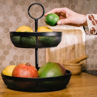 Negru, Etajera 31x26 cm