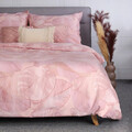 Lenjerie de pat King Size, Gallo, Homla, 3 piese, 200x220 cm, microfibra din poliester, roz