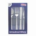 24 részes evőeszközkészlet Athena, Vanora, rozsdamentes acél, ezüst