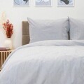 Lenjerie de pat King Size, Hoya, Homla, 3 piese, 200x220 cm, bumbac, alb/albastru
