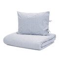 Lenjerie de pat King Size, Hoya, Homla, 3 piese, 200x220 cm, bumbac, alb/albastru