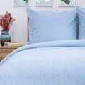 Lenjerie de pat King Size, Lilith, Homla, 3 piese, 200x220 cm, bumbac, albastru