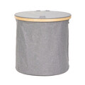 Cos pentru rufe Nellie, Homla, 38x37 cm, poliester/bambus, gri