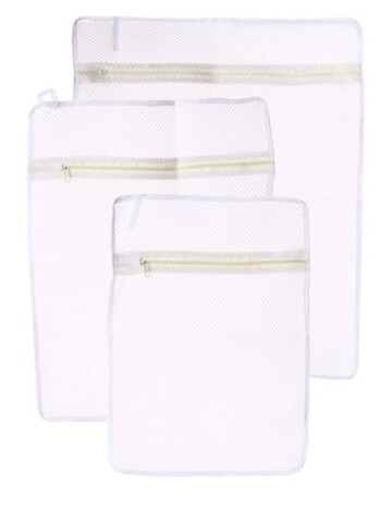 Set 3 huse protectie pentru rufe, 117142, JJA, poliester, alb