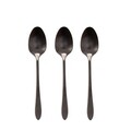 Set 3 lingurite pentru ceai Stilo, Homla, inox tip 430, negru