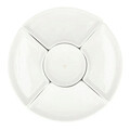 Platou servire cu tava rotativa Fincan, Homla, 30 cm, portelan/bambus, alb/natur