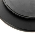 Set 3 boluri servire cu suport Felko, Homla, 24 cm, portelan/plastic, alb/negru