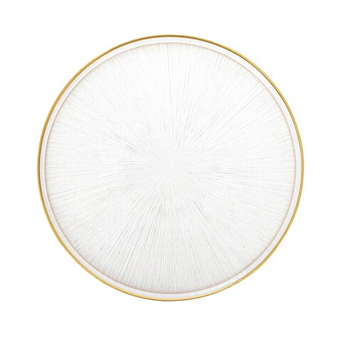 Platou servire Monze, Homla, 28 cm, sticla, transparent/auriu