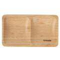 Platou servire cu 2 compartimente Bambou, Homla, 17.7x10 cm, lemn, natur