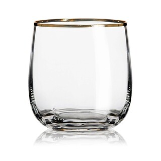 Transparent;Auriu, Pahar 450 ml