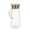 Carafa Minta, Homla, 1.3 L, sticla/inox, transparent/auriu