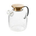 Ceainic Kubbe, Homla, 1.8 L, sticla/inox, negru/auriu