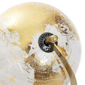 Glob pamantesc decorativ Globe, Homla, 18x15x25 cm, metal/plastic, auriu/alb