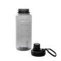 Sticla de apa Lunare, Homla, 950 ml, tritan, gri/negru