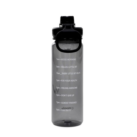 Sticla de apa Lunare, Homla, 700 ml, tritan, gri/negru
