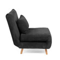 Canapea 1 loc Solace, Homla, 83x91x84 cm, MDF/catifea din poliester, negru