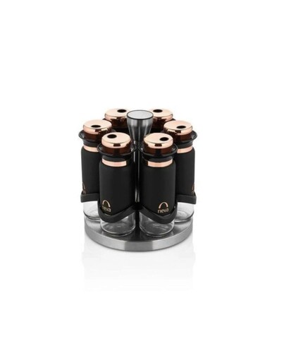 Set recipiente pentru condimente, Hermia, 960DYN1924, Inox, Mașină de spălat vase - nesigură / Cuptor cu microunde - nesigură, Blackgold