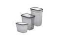 Set recipiente depozitare, Hermia, 964FRM5341, Dimensiune: 14 x 14 x 10 cm / 1150 ml (4 bucăți), Antracit