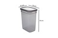 Set recipiente depozitare, Hermia, 964FRM5341, Dimensiune: 14 x 14 x 10 cm / 1150 ml (4 bucăți), Antracit