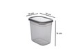 Set recipiente depozitare, Hermia, 964FRM5341, Dimensiune: 14 x 14 x 10 cm / 1150 ml (4 bucăți), Antracit