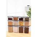 Set recipiente depozitare, Hermia, 964FRM5341, Dimensiune: 14 x 14 x 10 cm / 1150 ml (4 bucăți), Antracit