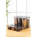 Set recipiente depozitare, Hermia, 964FRM5363, Plastic, Dimensiune: 10 x 10 x 24,5 cm / 1750 ml (6 bucăți), Antracit