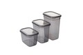 Set recipiente depozitare, Hermia, 964FRM5339, Dimensiune: 14 x 14 x 10 cm / 1150 ml (5 bucăți), Antracit