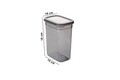 Set recipiente depozitare, Hermia, 964FRM5339, Dimensiune: 14 x 14 x 10 cm / 1150 ml (5 bucăți), Antracit