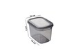Set recipiente depozitare, Hermia, 964FRM5339, Dimensiune: 14 x 14 x 10 cm / 1150 ml (5 bucăți), Antracit