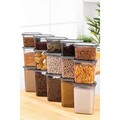 Set recipiente depozitare, Hermia, 964FRM5339, Dimensiune: 14 x 14 x 10 cm / 1150 ml (5 bucăți), Antracit