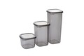 Set recipiente depozitare, Hermia, 964FRM5360, Dimensiune: 10 x 10 x 16,5 cm / 1200 ml (5 bucăți), Antracit