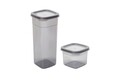 Set recipiente depozitare, Hermia, 964FRM5366, Dimensiune: 10 x 10 x 24,5 cm / 1750 ml (9 bucăți), Antracit