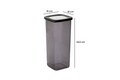 Set recipiente depozitare, Hermia, 964FRM5386, Dimensiune: 10 x 10 x 16,5 cm/ 1200 ml (6 bucăți), Antracit
