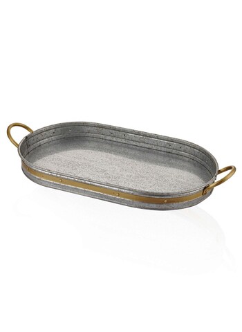 Tava pentru servire, Hermia, 280TMA1792, Gri / Auriu