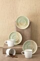 Set cesti de cafea, Hermia, 721NBL3165, Numai farfurii. Se pot spăla în mașina de spălat vase. / Se poate folosi la cuptorul cu microunde., Verde