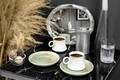 Set cesti de cafea, Hermia, 721NBL3166, Numai farfurii. Se pot spăla în mașina de spălat vase. / Se poate folosi la cuptorul cu microunde., Verde