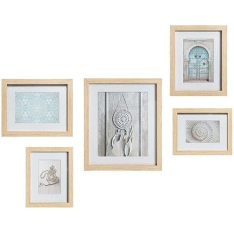 Set 5 rame foto, 157177A, MDF, bej