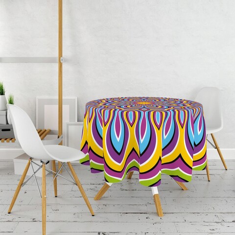 Fata de masa, Hermia, 994PRL1107, Se poate spala la masina la 30 grade Celsius, Multicolor