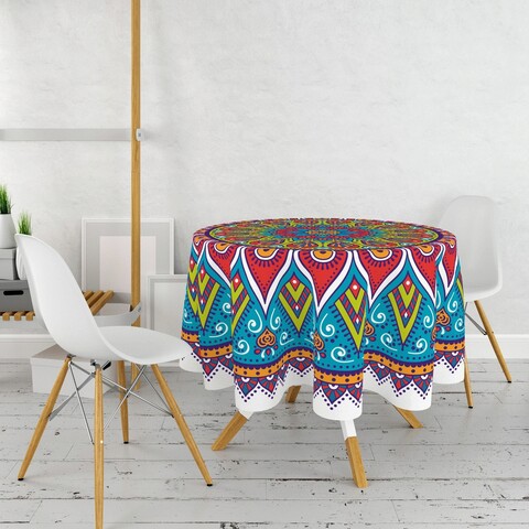 Fata de masa, Hermia, 994PRL1109, Se poate spala la masina la 30 grade Celsius, Multicolor
