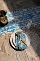 Set de servetele, Hermia, 626SRT1151, Lavabil la mașină la 30 °C / Călcat la temperatură mică. / Nu folosiți înălbitori. / Nu curățați chimic. / Nu uscați la uscător., Albastru/Alb